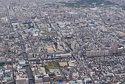 Aerial photo of Hanaten, Osaka 14-Aug-2019